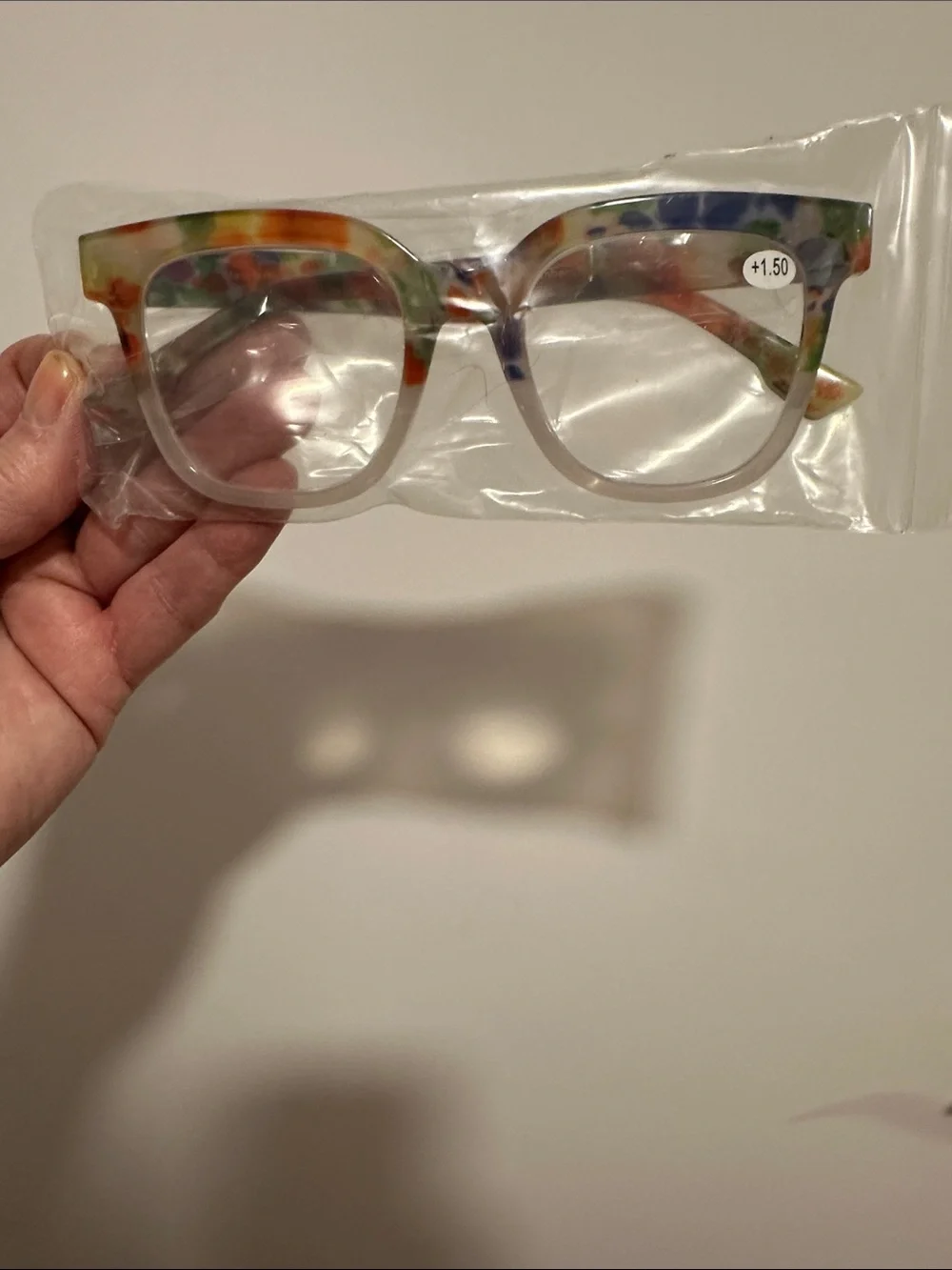 Kids Floral Pattern Reading Glasses - Clear Gradient Frame (+1.50)